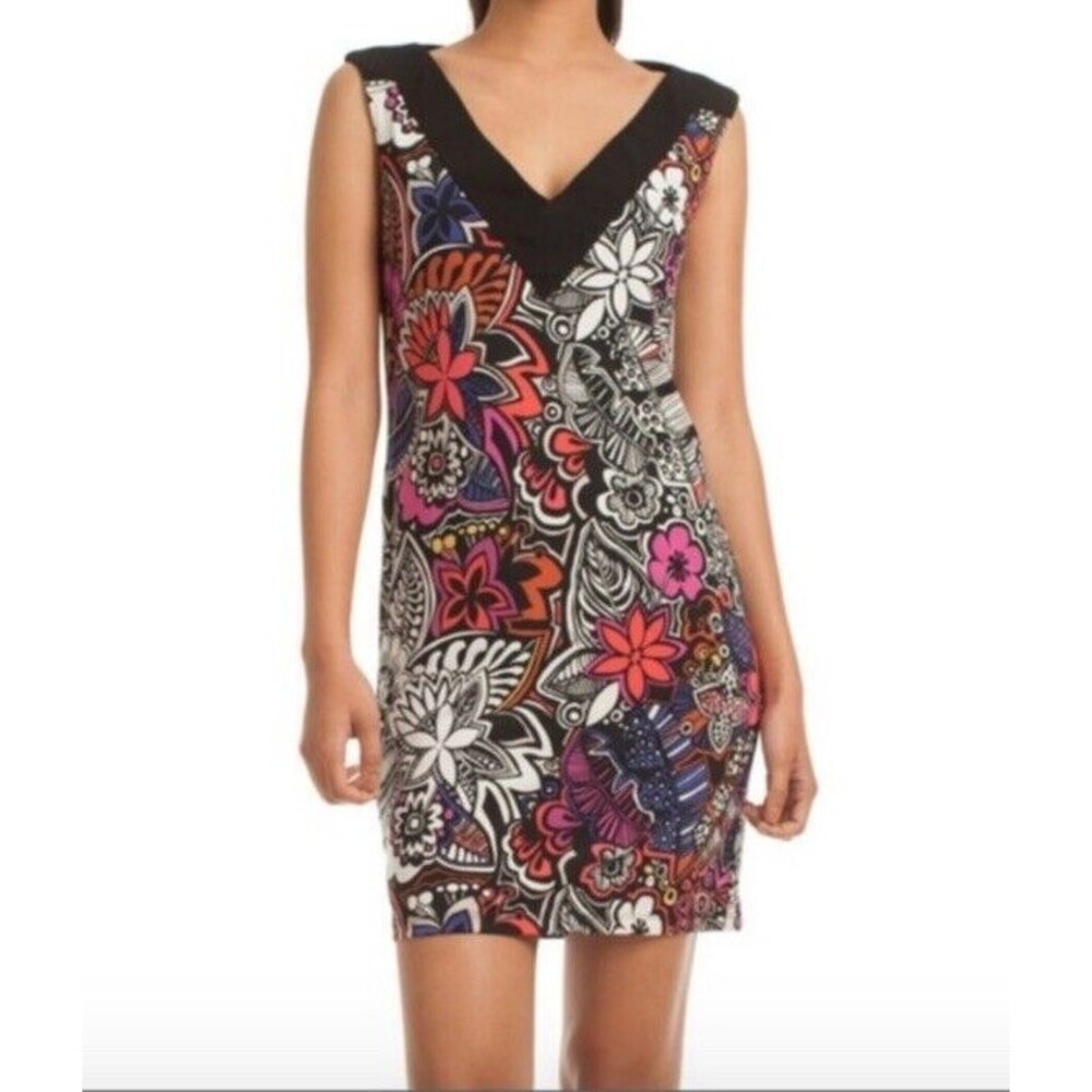 NEW Trina Turk USA Sleeveless Charline Shift Dress Floral Print Women's 6